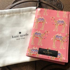 NWT Kate spade camel passport holder